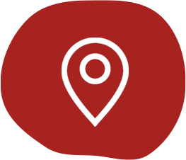Icona bianca su sfondo rosso di un pin locator. Contatti Dott.ssa Giulia Milazzo